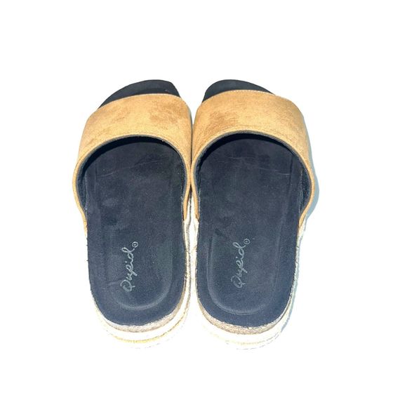 Qupid Espadrilles Everyday Black Tan Sandals Women’s Size 6 - Picture 5 of 10